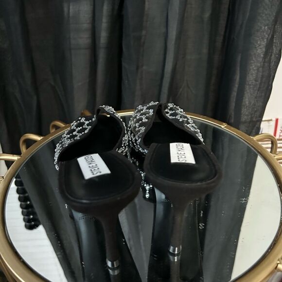Steve Madden Rowe Mesh Crystal Mules NEW - Picture 6 of 6